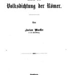 خرید و دانلود نسخه کامل کتاب Über die Volksdichtung der Römer