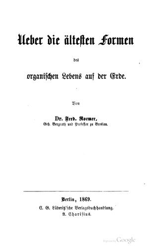 خرید و دانلود نسخه کامل کتاب Ueber die ältesten Formen des organischen Lebens auf der Erde_68e31cc10c4db.jpeg خرید و دانلود نسخه کامل کتاب Ueber die ältesten Formen des organischen Lebens auf der Erde