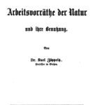 خرید و دانلود نسخه کامل کتاب Ueber die Arbeitsvorräthe [Arbeitsvorräte] der Natur und ihre Benutzung