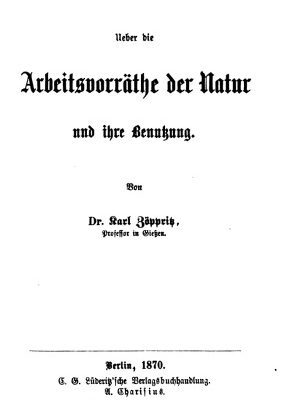 خرید و دانلود نسخه کامل کتاب Ueber die Arbeitsvorräthe [Arbeitsvorräte] der Natur und ihre Benutzung