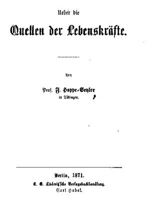خرید و دانلود نسخه کامل کتاب Ueber die Quellen der Lebenskräfte