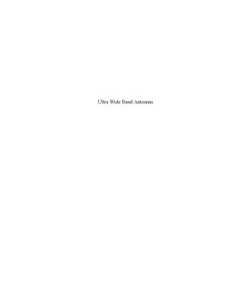 خرید و دانلود نسخه کامل کتاب Ultra Wide Band Antennas
