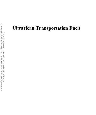 خرید و دانلود نسخه کامل کتاب Ultraclean Transportation Fuels (Acs Symposium Series)