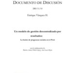 خرید و دانلود نسخه کامل کتاب Un modelo de gestión descentralizada por resultados: La fusión de programas sociales en el Perú