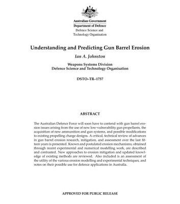 خرید و دانلود نسخه کامل کتاب Understanding and predicting gun barrel erosion