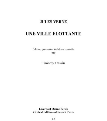 خرید و دانلود نسخه کامل کتاب Une ville flottante