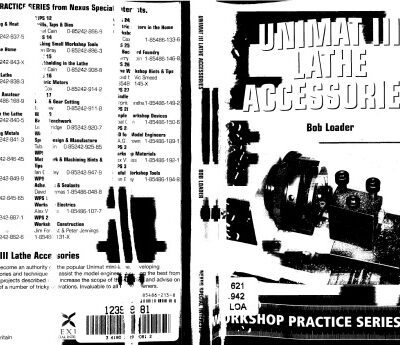 خرید و دانلود نسخه کامل کتاب Unimat III Lathe Accessories (Workshop Practice)