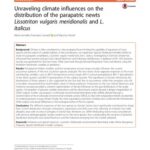 خرید و دانلود نسخه کامل کتاب Unraveling climate influences on the distribution of the parapatric newts Lissotriton vulgaris meridionalis and L. italicus
