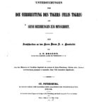 خرید و دانلود نسخه کامل کتاب Untersuchungen über die Verbreitung des Tigers (Felis tigris) und seine Beziehungen zur Menschheit : Ein Sendschreiben an den Herrn Baron A. v. Humboldt