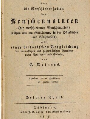 خرید و دانلود نسخه کامل کتاب Untersuchungen über die Verschiedenheiten der Menschennaturen (die verschiedenen Menschenarten) in Asien und den Südländern, in den Ostindischen und Südsee-Inseln
