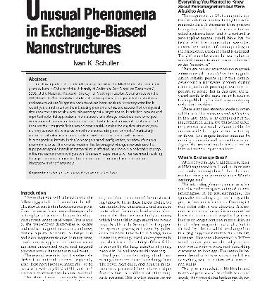 خرید و دانلود نسخه کامل کتاب Unusual Phenomena in Exchange-Biased Nanostructures