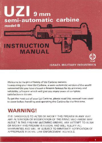 خرید و دانلود نسخه کامل کتاب Uzi 9mm Semi-Automatic Carbine Model B Instruction Manual_68f0b47d7912e.jpeg خرید و دانلود نسخه کامل کتاب Uzi 9mm Semi-Automatic Carbine Model B Instruction Manual
