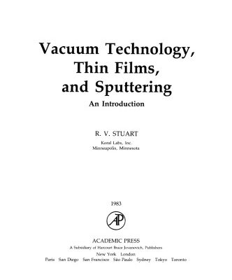 خرید و دانلود نسخه کامل کتاب Vacuum Technology, Thin Films, and Sputtering. An Introduction