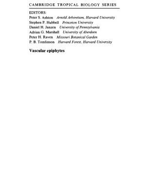 خرید و دانلود نسخه کامل کتاب Vascular Epiphytes: General Biology and Related Biota (Cambridge Tropical Biology Series)
