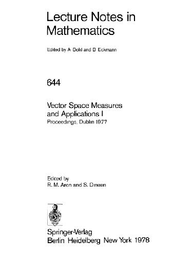 خرید و دانلود نسخه کامل کتاب Vector Space Measures and Applications I_68eecd92636b1.jpeg خرید و دانلود نسخه کامل کتاب Vector Space Measures and Applications I