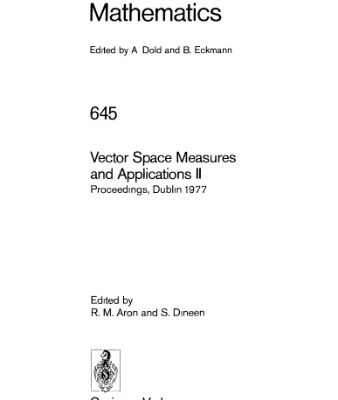 خرید و دانلود نسخه کامل کتاب Vector Space Measures and Applications II