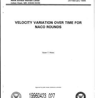 خرید و دانلود نسخه کامل کتاب Velocity variation over time for NACO rounds