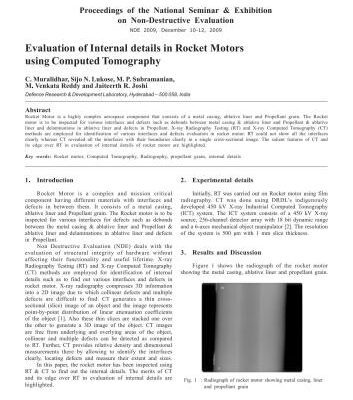 خرید و دانلود نسخه کامل کتاب Venkata Reddy, Jaiteerth R. Joshi. Evaluation of internal details in rocket motors using computed tomography. / Оценка элементов ракетного двигателя твердого топлива на основе изображений полученных с использованием компьютерной томографии
