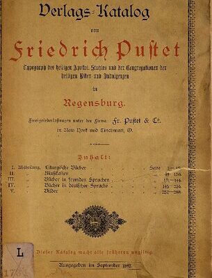 خرید و دانلود نسخه کامل کتاب Verlags-Catalog [Katalog] von Friedrich Pustet … in Regensburg