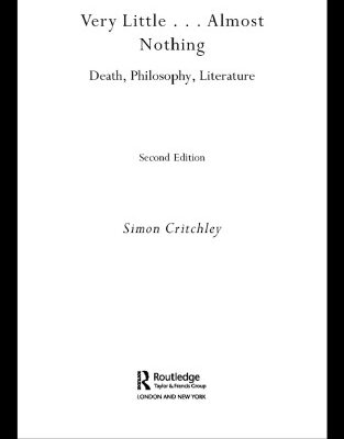 خرید و دانلود نسخه کامل کتاب Very Little … Almost Nothing: Death, Philosophy and Literature