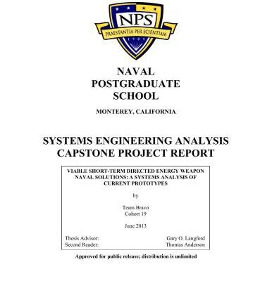 خرید و دانلود نسخه کامل کتاب Viable short-term directed energy weapon naval solutions: a systems analysis of current prototypes