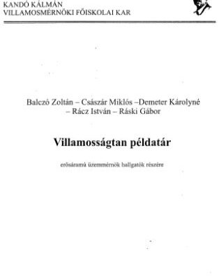 خرید و دانلود نسخه کامل کتاب Villamosságtan példatár