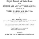 خرید و دانلود نسخه کامل کتاب Violin Making: as It Was and Is: Being a Historical, Theoretical, and Practical Treatise on the Science and Art of Violin-Making, for the Use of Violin Makers and Players, Amateur and Professional