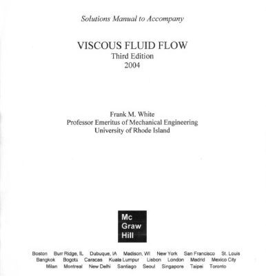 خرید و دانلود نسخه کامل کتاب Viscous Fluid Flow Solution Manual
