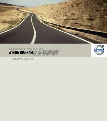 خرید و دانلود نسخه کامل کتاب Volvo Wiring Diagram: S40 (04-), V50 2010 Supplement; C30, C70 (06-) 2011 Supplement – TP 39167202 Late Design
