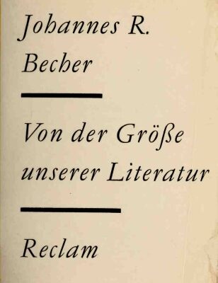 خرید و دانلود نسخه کامل کتاب Von der Größe unserer Literatur. Reden und Aufsätze