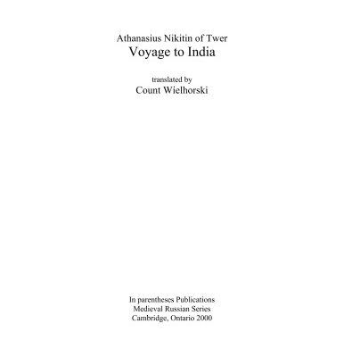 خرید و دانلود نسخه کامل کتاب Voyage to India, translated by Count Wielhorski