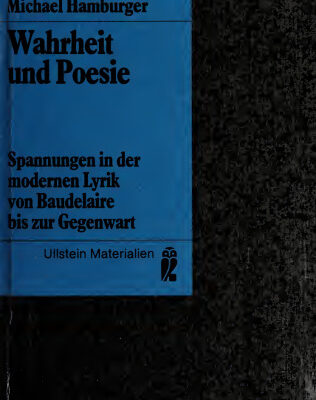 خرید و دانلود نسخه کامل کتاب Wahrheit und Poesie. Spannungen in der modernen Lyrik von Baudelaire bis zur Gegenwart