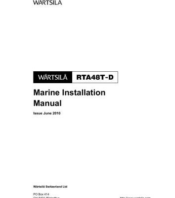 خرید و دانلود نسخه کامل کتاب Wärtsilä Switzerland Ltd. Wartsila RTA48 marine installation manual