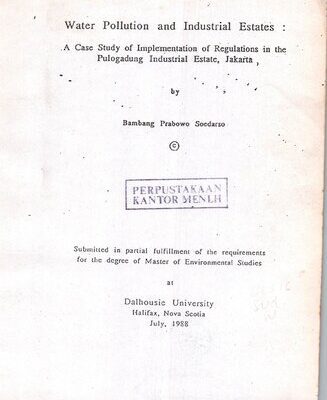 خرید و دانلود نسخه کامل کتاب Water pollution and industrial state