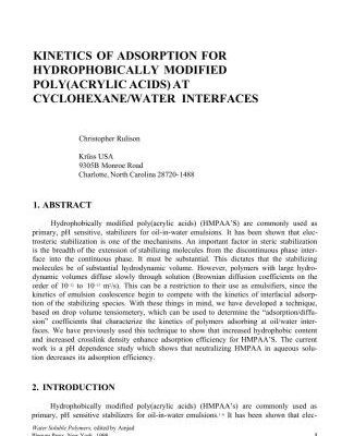 خرید و دانلود نسخه کامل کتاب Water Soluble Polymers – Solution Properties and Applications