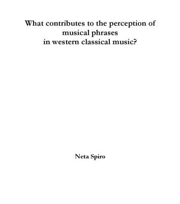 خرید و دانلود نسخه کامل کتاب What contributes to the perception of musical phrases in western classical music? [PhD Thesis]