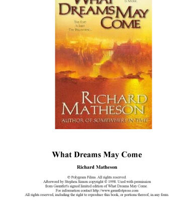 خرید و دانلود نسخه کامل کتاب What Dreams May Come: A Novel
