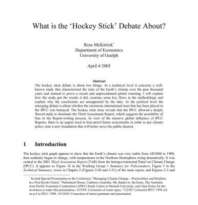 خرید و دانلود نسخه کامل کتاب What is the ‘Hockey Stick’ Debate About?