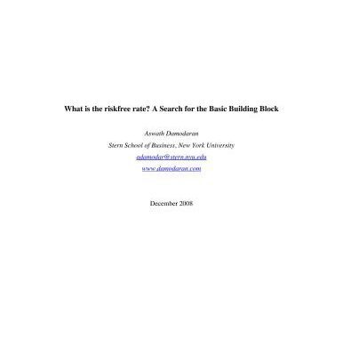 خرید و دانلود نسخه کامل کتاب What is the riskfree rate? A Search for the Basic Building Block