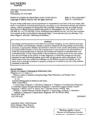 خرید و دانلود نسخه کامل کتاب When to Screen in Obstetrics and Gynecology 2nd Edition