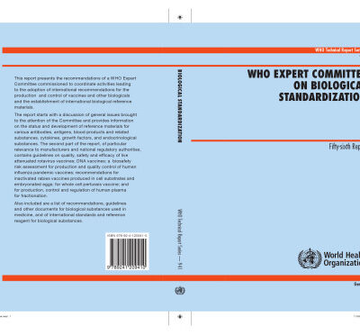 خرید و دانلود نسخه کامل کتاب WHO Expert Committee on Biological Standardization