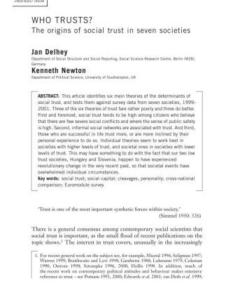 خرید و دانلود نسخه کامل کتاب Who trusts? The origins of social trust in seven societies