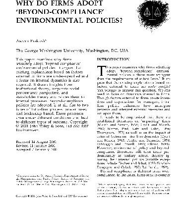 خرید و دانلود نسخه کامل کتاب Why Do Firms Adopt Beyond-Compliance Policies