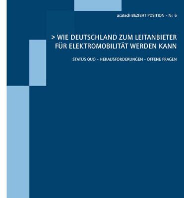 خرید و دانلود نسخه کامل کتاب Wie Deutschland zum Leitanbieter für Elektromobilität werden kann: Statuts Quo – Herausforderungen – Offene Fragen