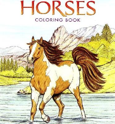 خرید و دانلود نسخه کامل کتاب Wonderful World of Horses Coloring Book