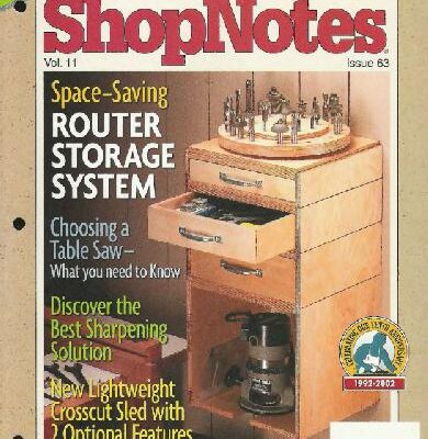 خرید و دانلود نسخه کامل کتاب Woodworking Shopnotes 063 – Space-saving router storage system
