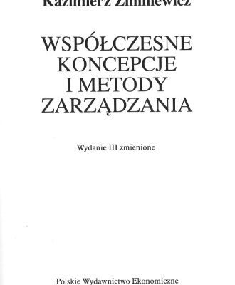خرید و دانلود نسخه کامل کتاب Współczesne koncepcje i metody zarządzania