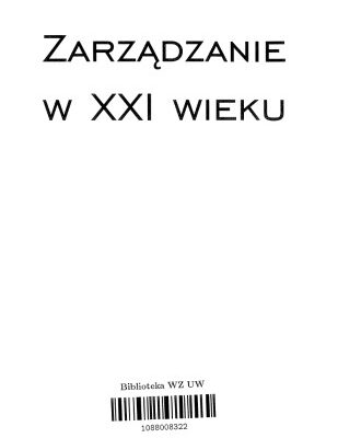 خرید و دانلود نسخه کامل کتاب Zarządzanie w XXI wieku