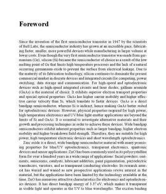 خرید و دانلود نسخه کامل کتاب Zinc Oxide Bulk, Thin Films and Nanostructures: Processing, Properties, and Applications