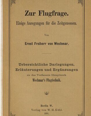 خرید و دانلود نسخه کامل کتاب Zur Flugfrage. Einige Anregungen für die Zeitgenossen